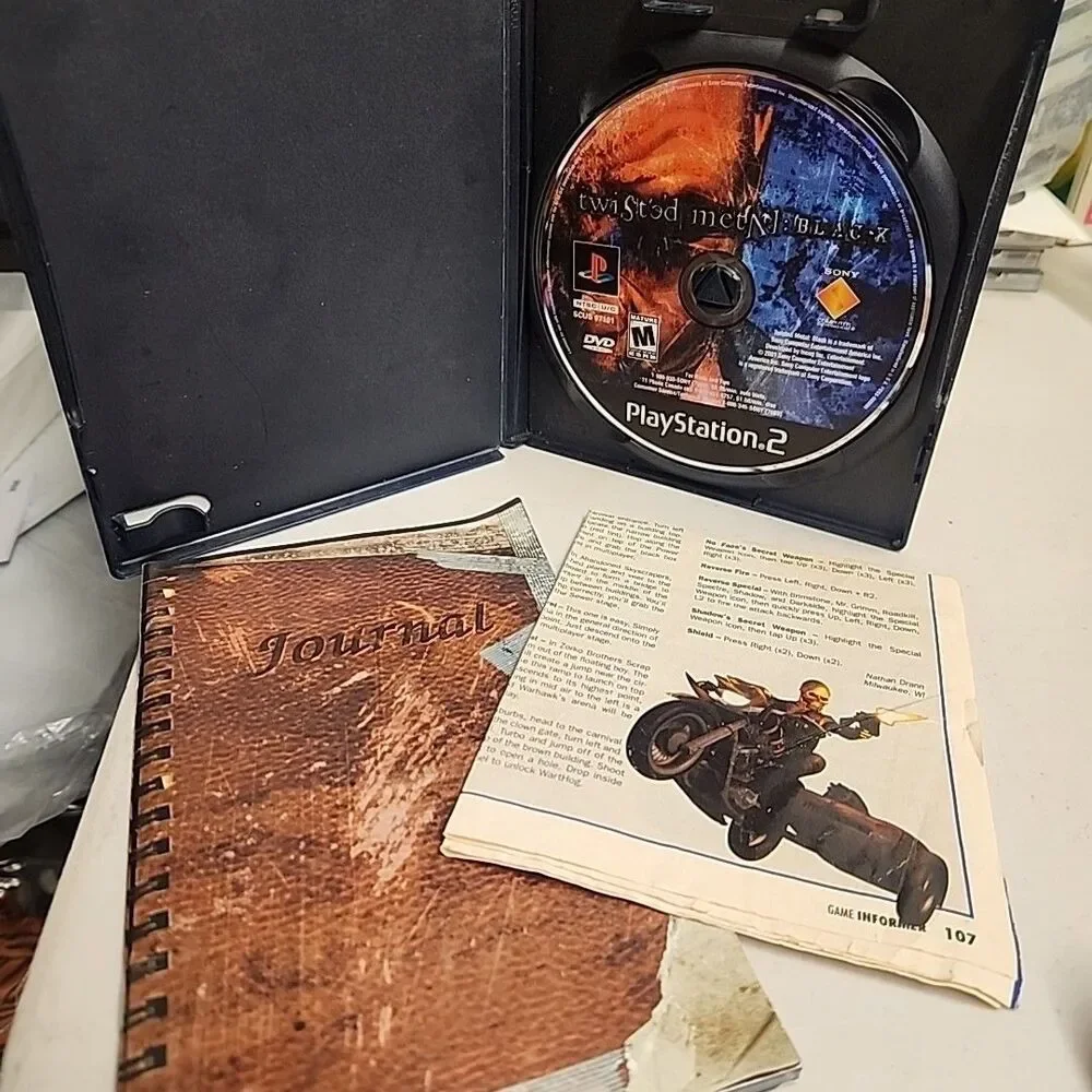 Twisted Metal: Black (Sony PlayStation 2, 2001) CIB Black Label w/ Manual Tested
